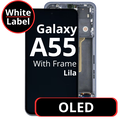 LCD OLED For Galaxy A55 Purple With Frame Not Original White Box
