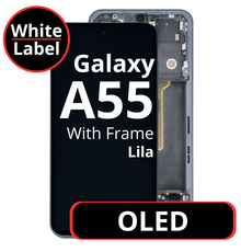 LCD OLED For Galaxy A55 Purple With Frame Not Original White Box