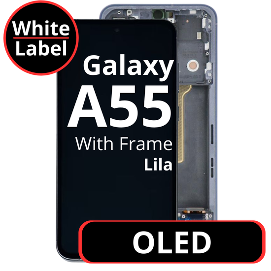 LCD OLED For Galaxy A55 Purple With Frame Not Original White Box