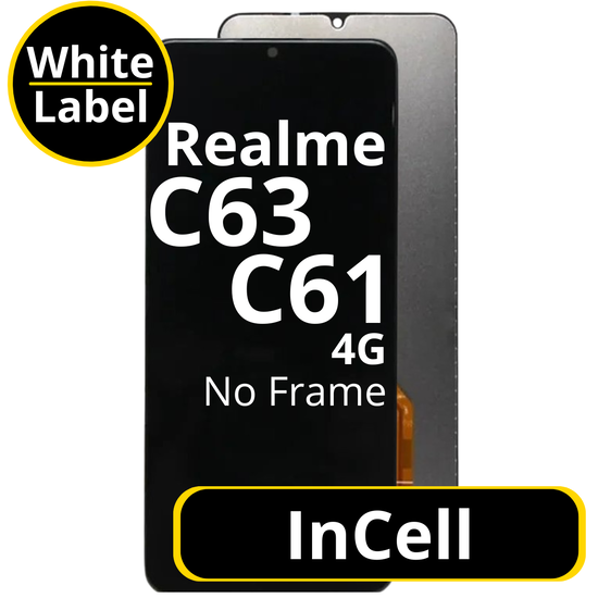 LCD InCell No Frame For Realme C63 4G / 61 4G White Box