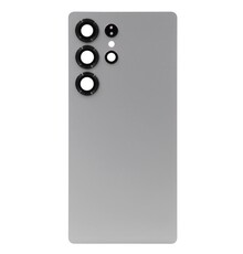 Back Cover with Camera Lens for Samsung S25 Ultra Titanium White / Silver Non Original