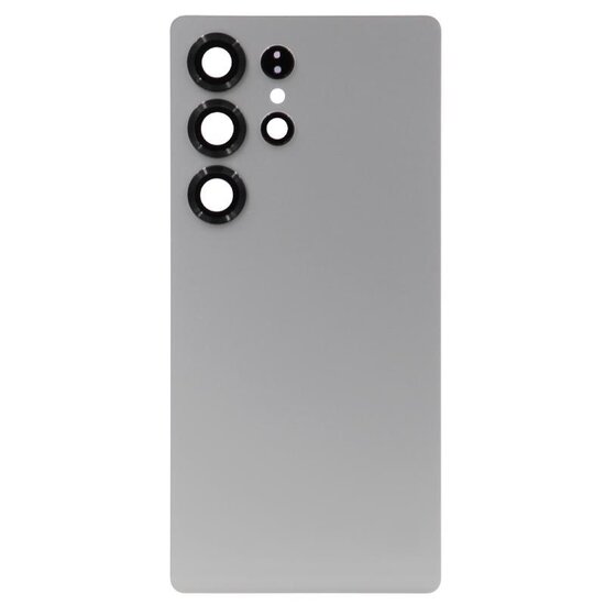 Back Cover with Camera Lens for Samsung S25 Ultra Titanium White / Silver Non Original