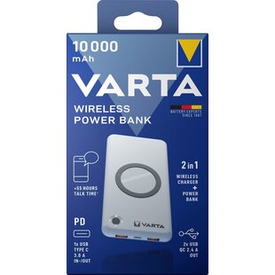 POWERBANK Varta Wireless Powerbank 10000mAh 1x USB C PD, 2x USB A QC 3.0