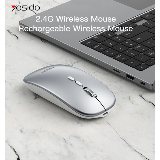 Yesido Rechargeable Wireless Mouse KB15 White