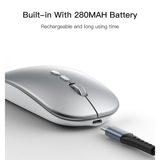 Yesido Rechargeable Wireless Mouse KB15 White