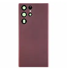 Back Cover with Camera Lens for Samsung S22 Ultra Burgundy Non Original