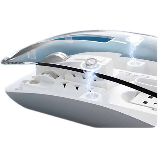 Wireless Transparent Housing Mouse MS-038B White