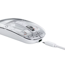 Wireless Transparent Housing Mouse MS-038B White