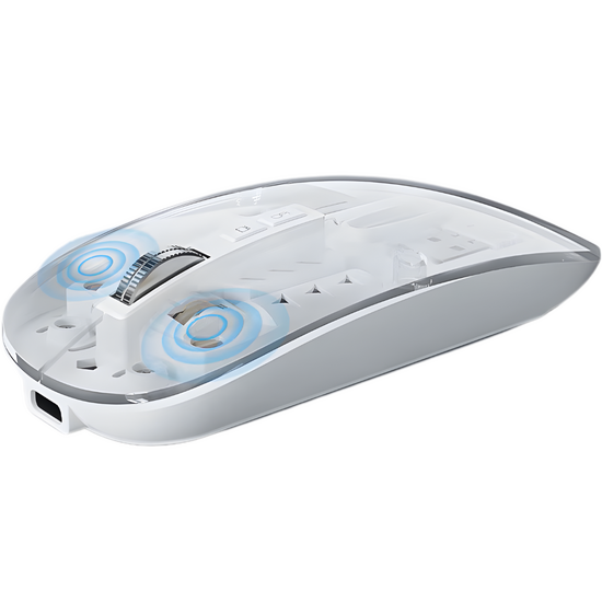 Wireless Transparent Housing Mouse MS-038B Black