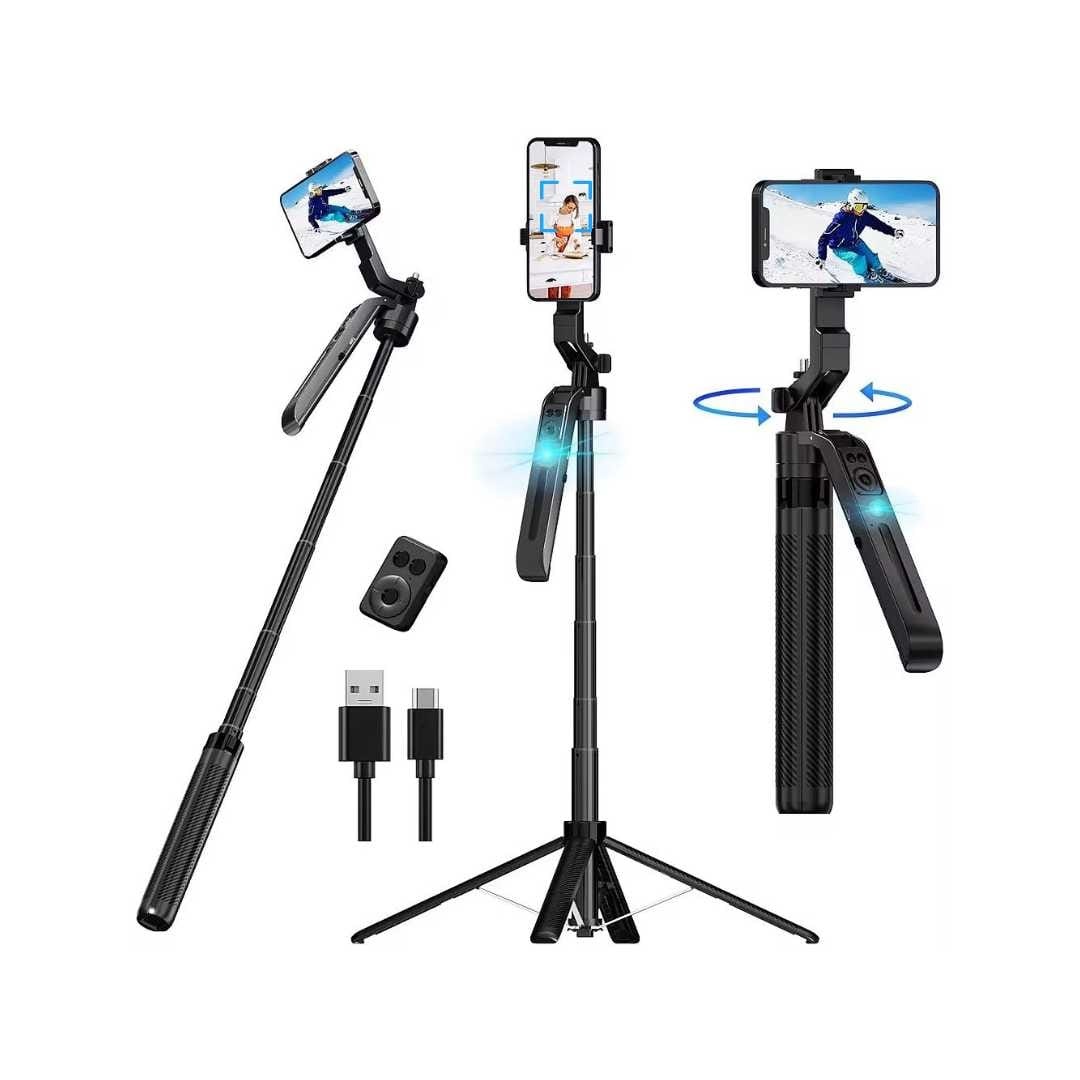 AI Tracking Stable Selfie Stick Quadrupod C12, foto 3 van 4