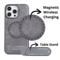 Lavann Leather back Cover with Magnetic / Table stand For IPhone 17 Pro Max