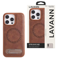 Lavann Leather back Cover with Magnetic / Table stand For IPhone 16 Pro