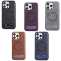 Lavann Leather back Cover with Magnetic / Table stand For IPhone 15