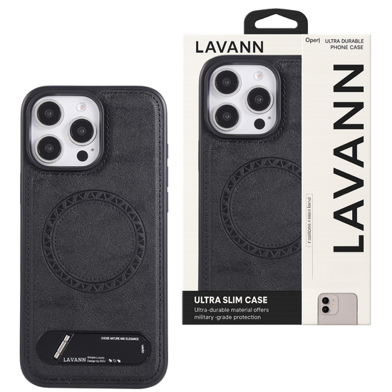 Lavann Leather back Cover with Magnetic / Table stand For IPhone 11