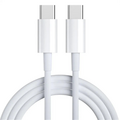 USB-C To USB-C CABLE 1M Round White