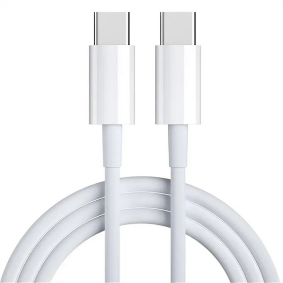 USB-C To USB-C CABLE 1M Round White