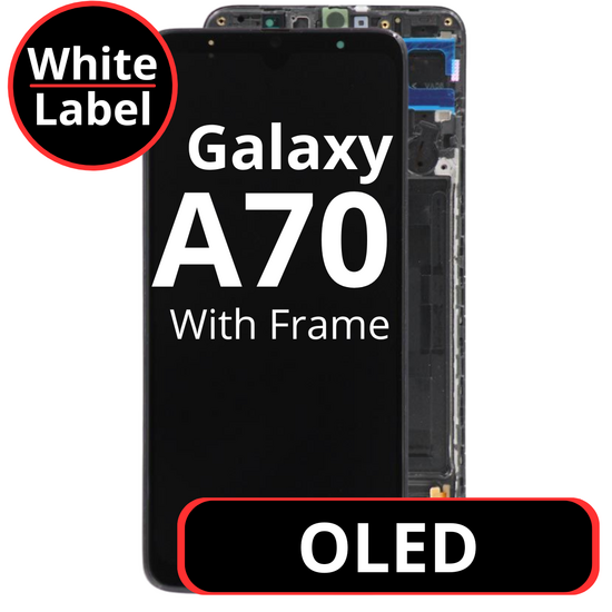 LCD OLED For Galaxy A70 Black With Frame Not Original White Box