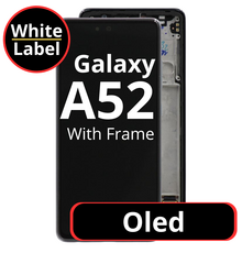 LCD OLED For Galaxy A52 Blue With Frame Not Original White Box