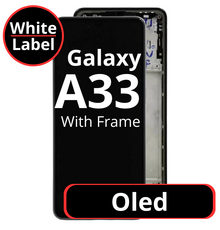 LCD OLED For Galaxy A33 Black With Frame Not Original White Box