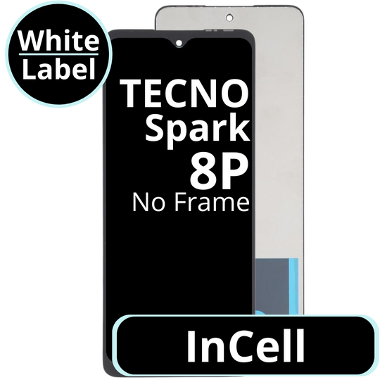 LCD InCell No Frame For TECNO Spark 8P White Box