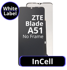 LCD InCell No Frame For ZTE Blade A51 White Box