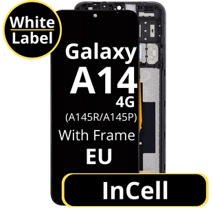 LCD InCell For Galaxy A14 4G A145R / A145P Black With Frame Not Original White Box EU