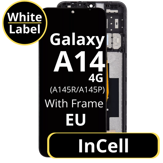 LCD InCell For Galaxy A14 4G A145R / A145P Black With Frame Not Original White Box EU
