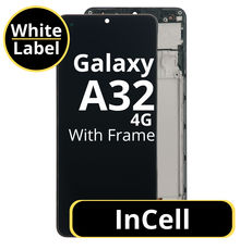 LCD InCell For Galaxy A32 4G Black With Frame Not Original White Box