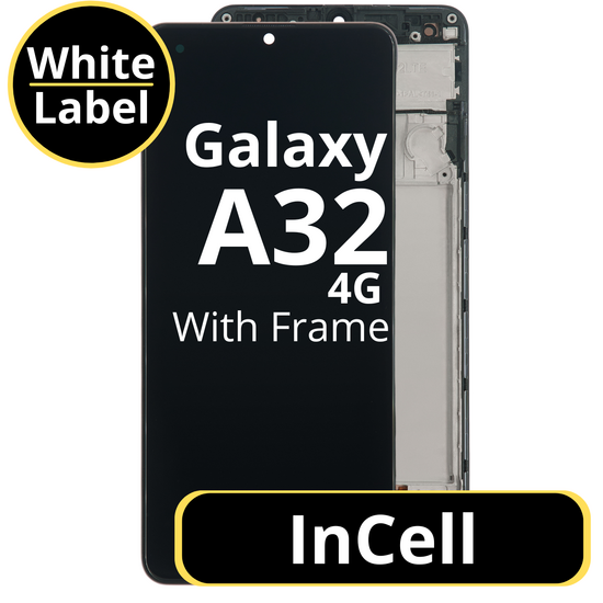LCD InCell For Galaxy A32 4G Black With Frame Not Original White Box