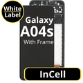 LCD InCell For Galaxy A04S Black With Frame Not Original White Box