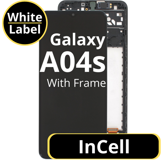 LCD InCell For Galaxy A04S Black With Frame Not Original White Box