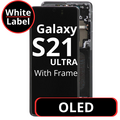 LCD Soft Oled For Galaxy S21 Ultra Black with Frame Non Original White Box