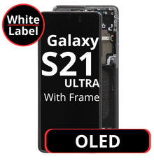 LCD Soft Oled For Galaxy S21 Ultra Black with Frame Non Original White Box