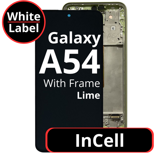 LCD OLED For Galaxy A54 Lime With Frame Not Original White Box