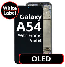 LCD OLED For Galaxy A54 Violet With Frame Not Original White Box