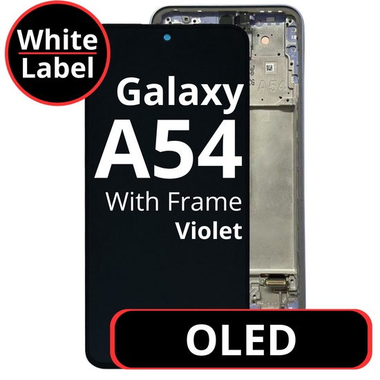 LCD OLED For Galaxy A54 Violet With Frame Not Original White Box