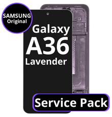 LCD Samsung Galaxy A36  GH82-36841D A366 With Frame Lavender Service Pack Box