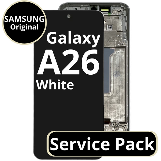 LCD Samsung Galaxy A26  GH82-37049B A266 With Frame White Service Pack Box