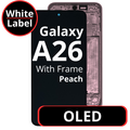LCD OLED For Galaxy A26 Peach With Frame Not Original White Box
