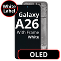 LCD OLED For Galaxy A26 White With Frame Not Original White Box