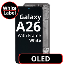 LCD OLED For Galaxy A26 White With Frame Not Original White Box