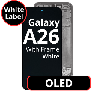 LCD OLED For Galaxy A26 White With Frame Not Original White Box
