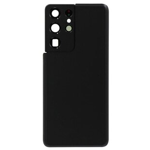 Back Cover with Camera Lens for Samsung S21 Ultra (No Logo) (Phantom Black)