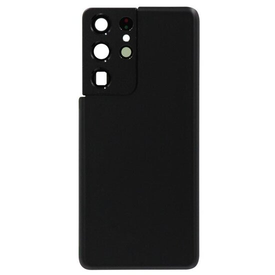 Back Cover with Camera Lens for Samsung S21 Ultra (No Logo) (Phantom Black)