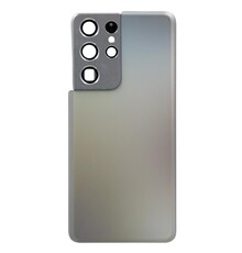 Back Cover with Camera Lens for Samsung S21 Ultra (No Logo) (Phantom Silver)
