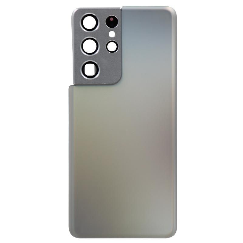 Back Cover with Camera Lens for Samsung S21 Ultra (No Logo) (Phantom Silver)