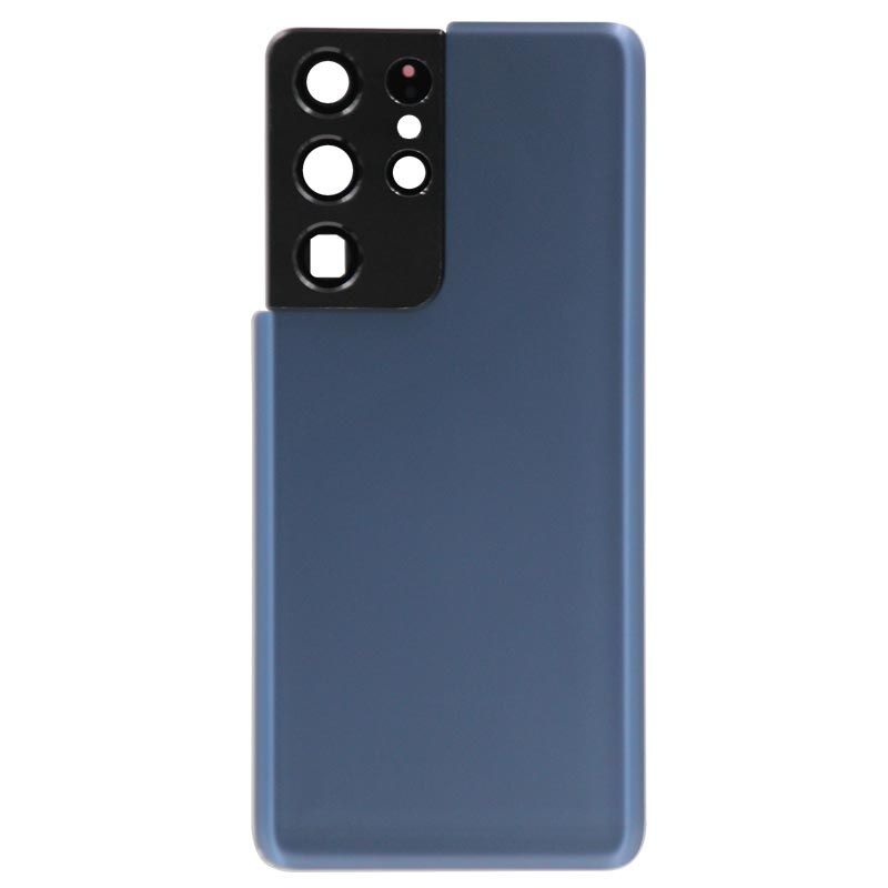 Back Cover with Camera Lens for Samsung S21 Ultra (No Logo) (Phantom Navy)