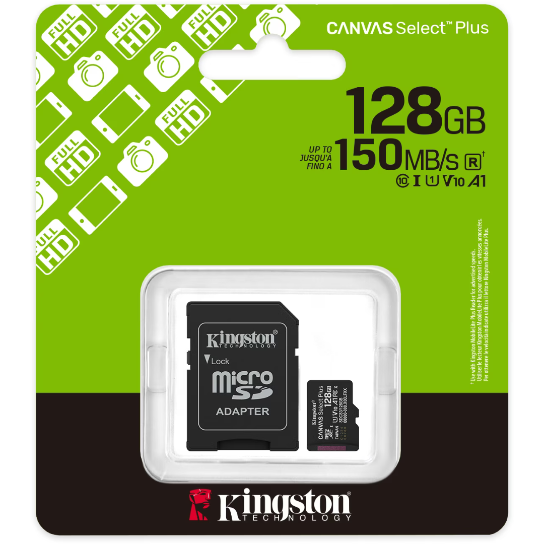 Kingston Canvas Select Plus Gen. 3 microSDXC 128GB, met SD-adapter SDCS3
