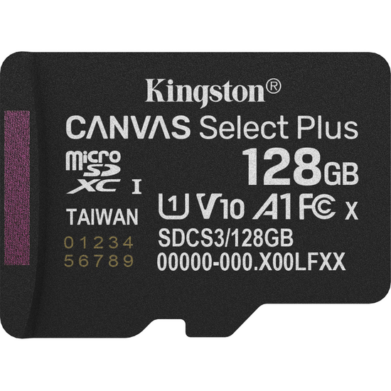 Kingston Canvas Select Plus Gen. 3 microSDXC 128GB, met SD-adapter
