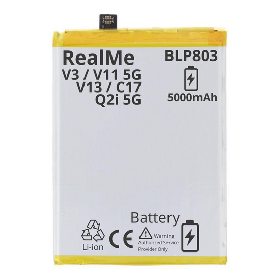 BATTERY MT Tech For Realme V3 / V11 5G / V13 / C17 / Q2i 5G - BLP803 - 5000mAh